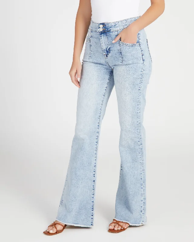 Super High Rise Relaxed Flare Leg Jeans