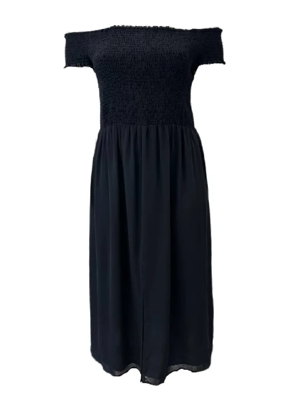 CeCe Women's Rich Black Off The Shoulder Maxi Dress Size XL NWT Best value maxi dresses