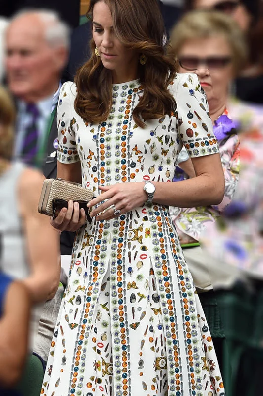 Kate Middleton Print A-Line Dress Bodycon floral dresses