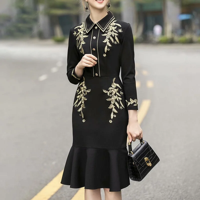 Women's Spring Patchwork High-Waist Dress With Print Boohoo floral dresses