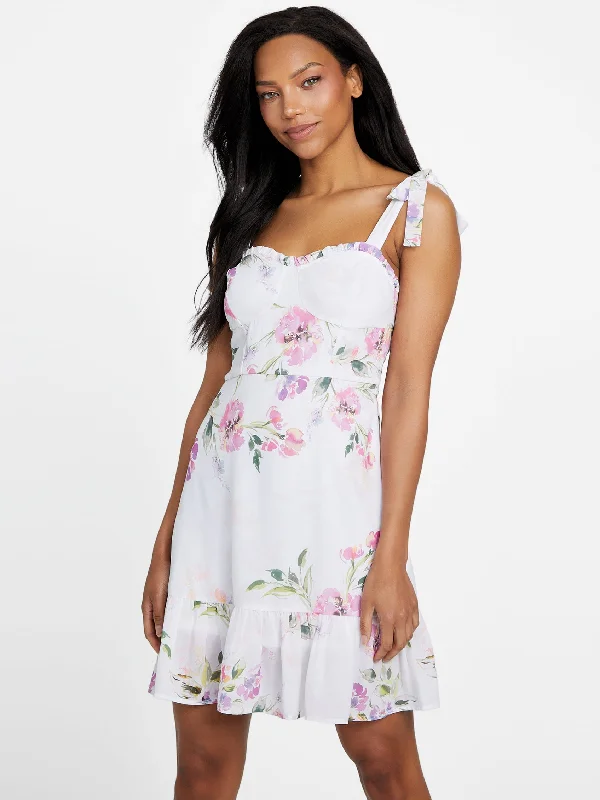 Dalai Floral Mini Dress Pleated Mini Skirt