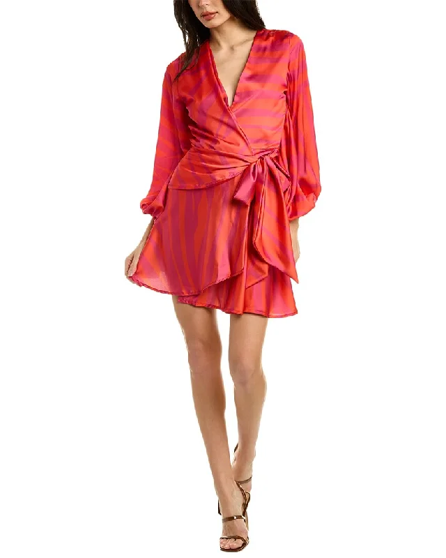 Liliana Meza Wynter Mini Wrap Dress Floral Print Skirt