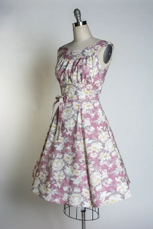 Amanda Dress - Huntington Gardens, Mauve Vacation unclassified dresses