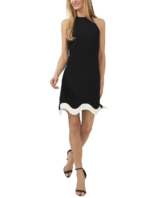 Cece Wavy Contrast Hem Halter Dress Graduation unclassified dresses