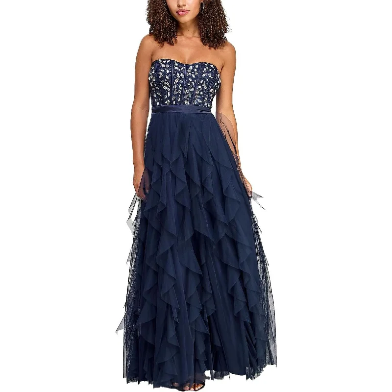 Juniors Womens Glitter Illusion Evening Dress Popular unclassified dresses