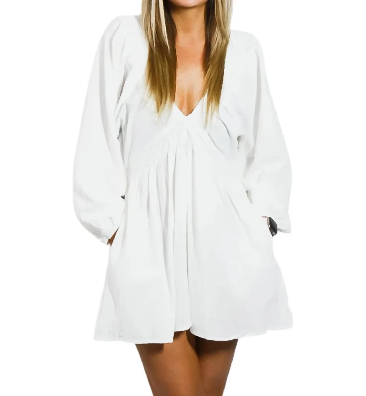Keep On The Path Dress In White Open-back unclassified dresses