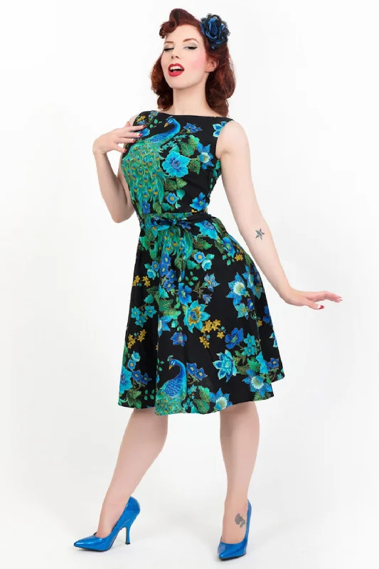 Monique Dress - Peacock Royale Soft fabric unclassified dresses