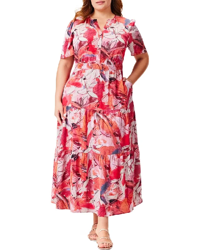 NIC+ZOE Plus Scribble Bouquet Daydream Dress Unique unclassified dresses