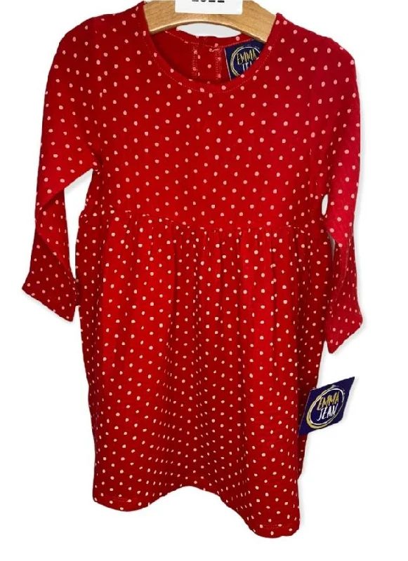 Red Dot L/S Dress Cotton unclassified dresses