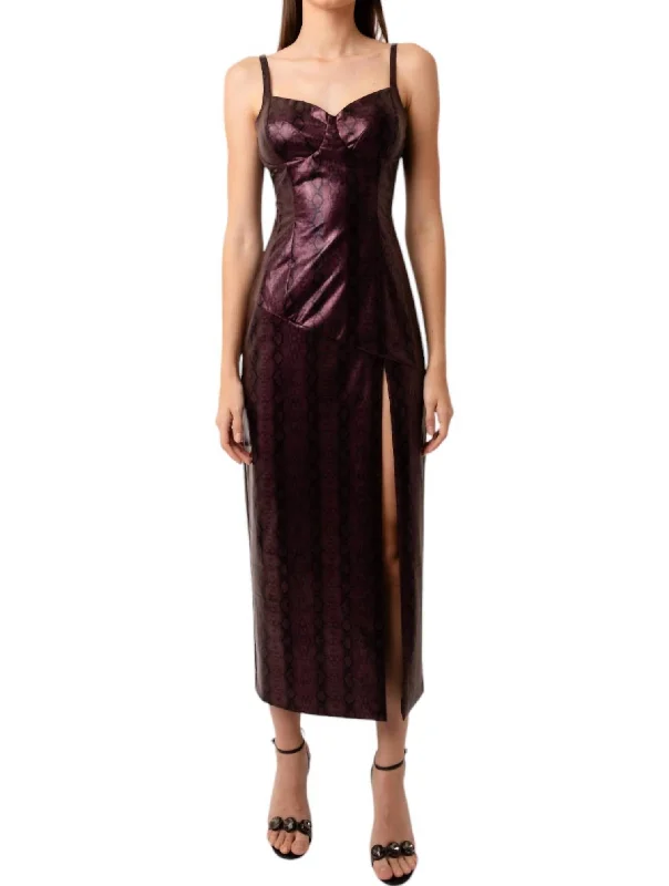 Saskia Dress In Maroon Chic unclassified dresses